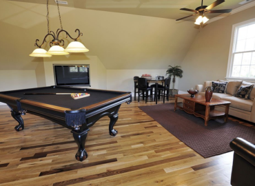 basement game room, indoor pool table