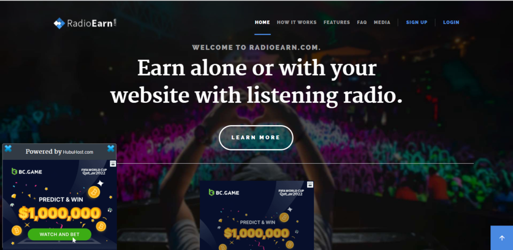 Radio Earn, earn money listening to radio