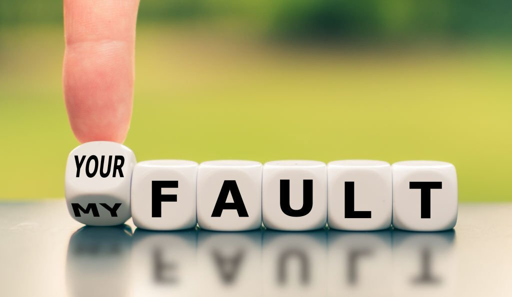 blame game, your fault or my fault