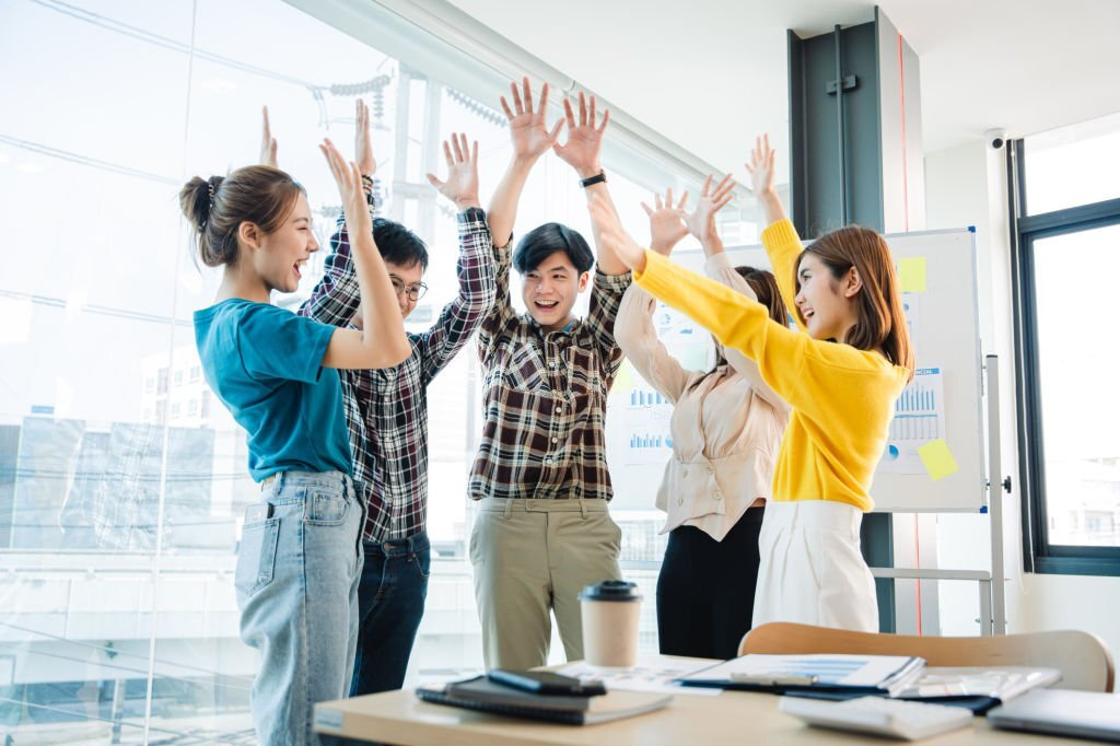 success, celebration, happy workplace