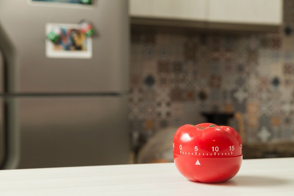 tomato kitchen timer, Pomodoro technique for procrastination