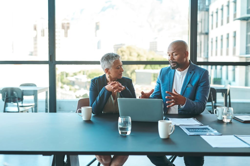 business team working and discussing a project