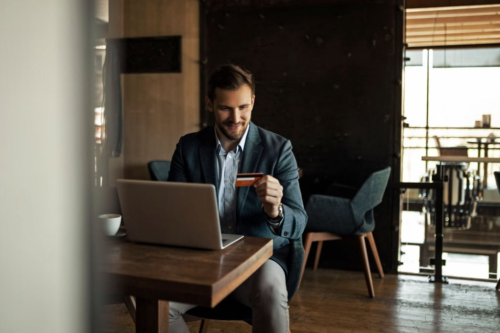 business man using a credit card, business credit