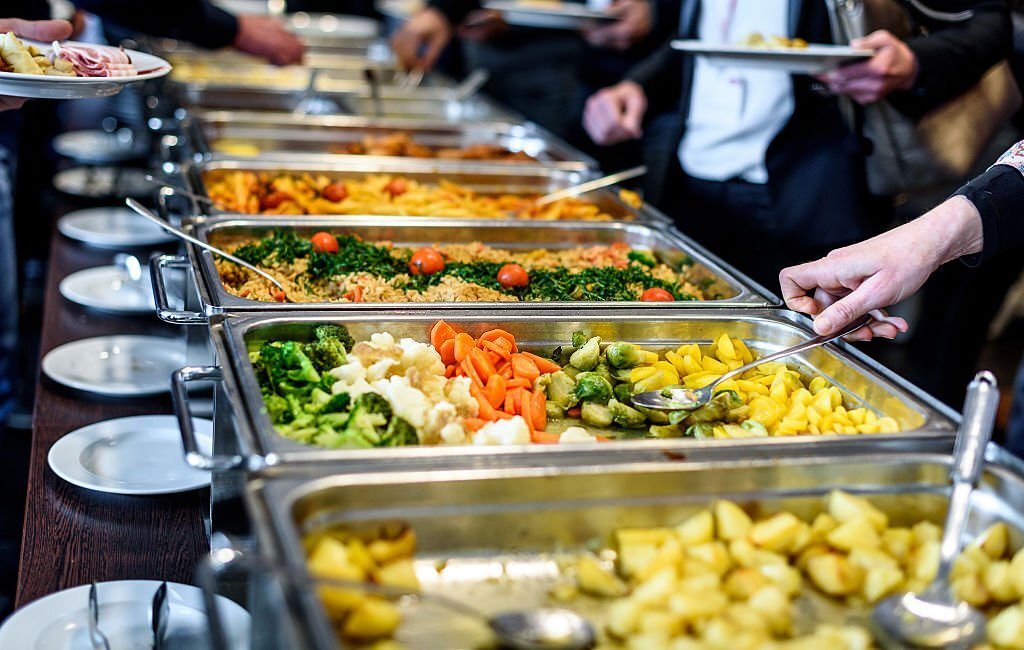 event catering, serving food at a local event