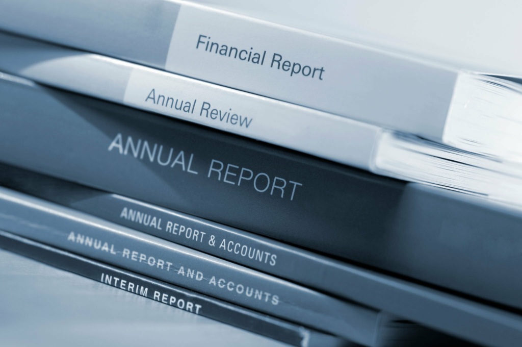 annual financial reports, book value method