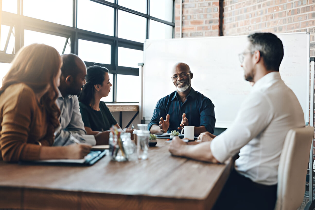 team meeting, team members